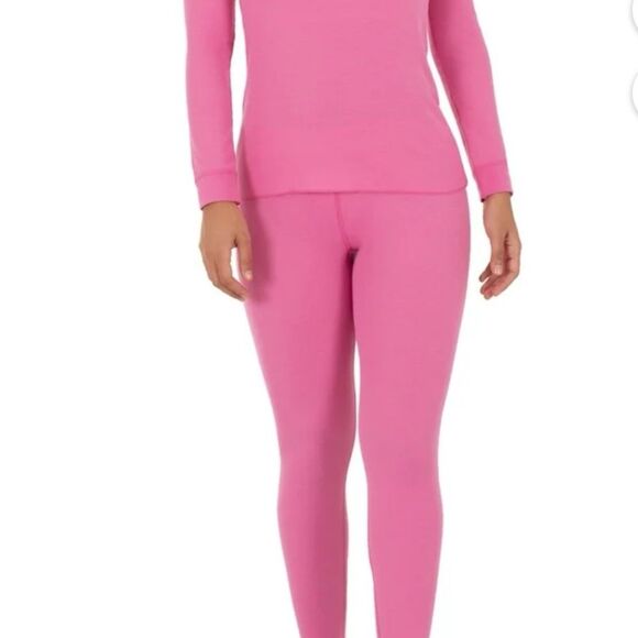 Women’s Fruit of the Loom Waffle Thermal Top and Bottom Set. Size Large - Picture 1 of 8